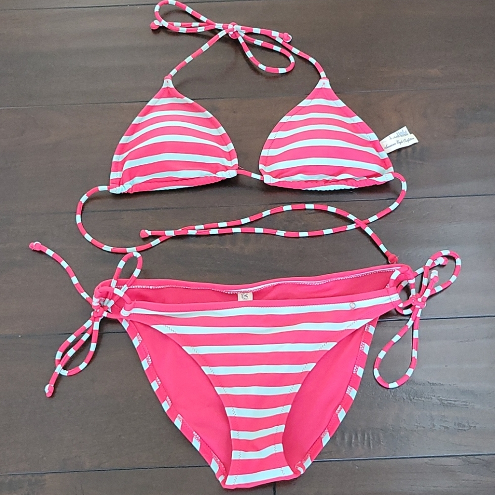 American Eagle Outfitters Striped Bikini Set